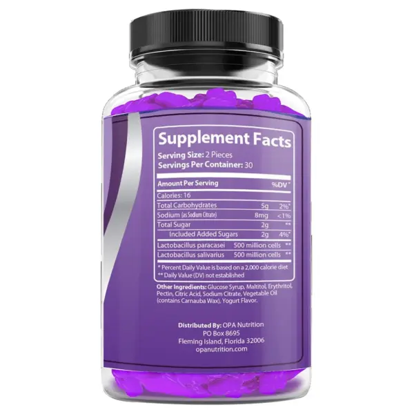 OPA Probiotic Gummies 1 Billion CFU, Gut Health, Gas & Bloating Relief - 60 Ct. - Image 2